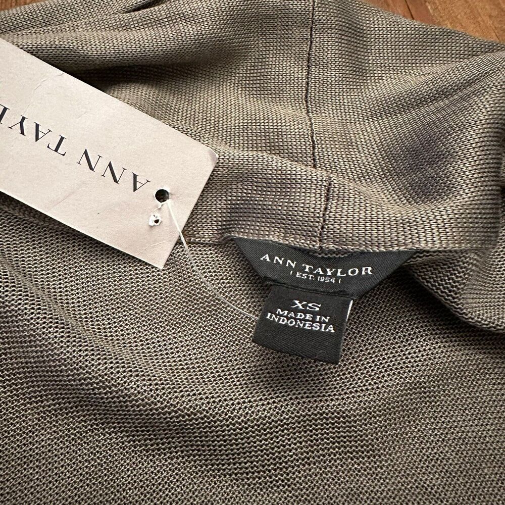 Ann Taylor Rayon Open Front Cardigan Sweater Women’s Size XS NWT - Picture 7 of 8